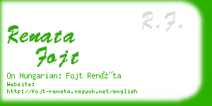 renata fojt business card